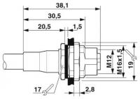 Phoenix contact 1425298 SACCBP-FS-8CON-M16/0,5-940 BK Встраиваемый соединитель для шинной системы