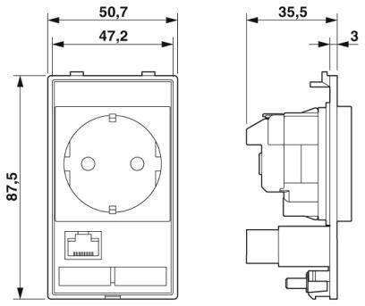 Phoenix contact 1054542 VS-FP-SD-D-RJ456A-BUBU Передняя панель