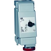 ABB 2CMA162828R1000 Розетка для тяжелых условий с выключателем и механической блокировкой 263MVS6WH, 63A, 2P+E, IP67, 6ч