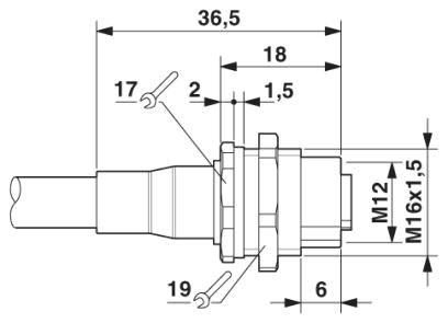 Phoenix contact 1442269 SACCBP-FS-17CON-M16/1,0-PVCSCO Встраиваемые разъемы