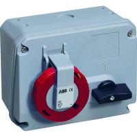 ABB 2CMA167853R1000 Розетка с выключателем и механической блокировкой 332MHS3W, 32A, 3P+E, IP67, 3ч
