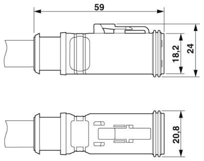 Phoenix contact 1415035 SAC-6P-DTMS/ 0,3-PUR/DTFS Кабель для датчика / исполнительного элемента