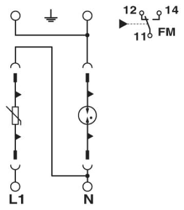 Phoenix contact 2804432 VAL-MS 230/1+1-FM Разрядник для защиты от импульсных перенапряжений, тип 2