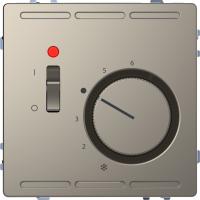 Schneider Electric MTN5761-6050 D-Life ТЕРМОРЕГУЛЯТОР с центр. пл. с выкл.24В, НИКЕЛЬ, SD