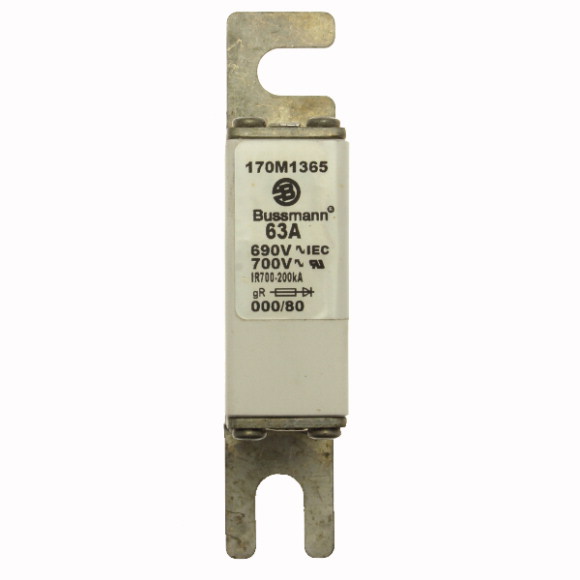 170M1365 Быстрый предохранитель 63A 690V 000/80 GR UC