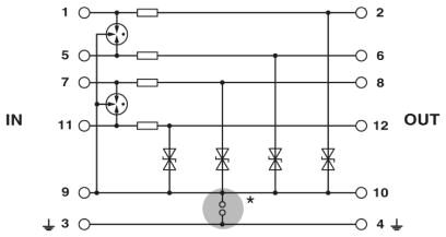 Phoenix contact 2838319 PT 4X1-12DC-ST Штекерный модуль для защиты от перенапр-й
