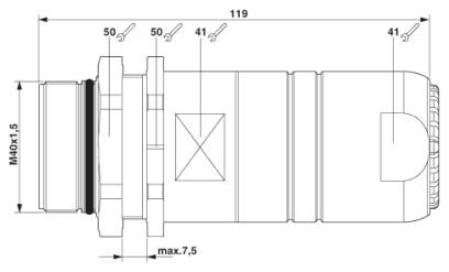 Phoenix contact 1605795 SM-5EP1N8AQL03 Проходная часть, задняя часть стенки