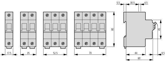 240869 Автоматический выключатель 10А, кривая отключения D, 2 полюса, откл. способность 25 кА (FAZT-D10/2)