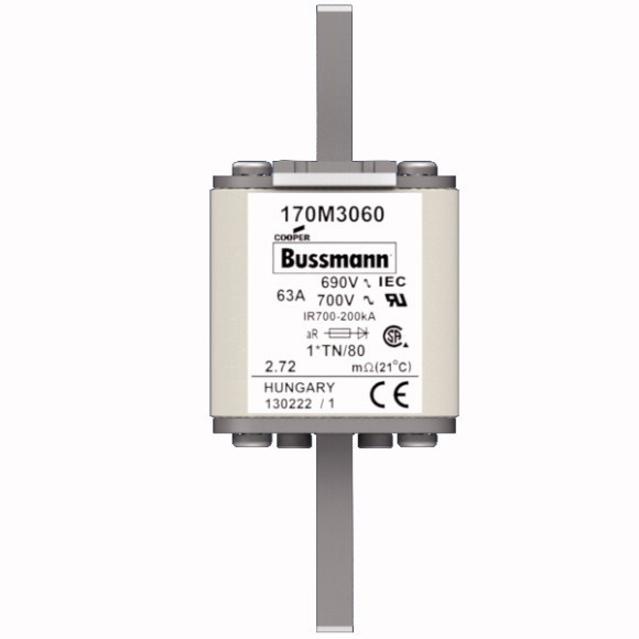 170M3060 Быстрый предохранитель 63A 690V 1*TN/80 AR UC