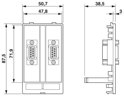Phoenix contact 1657708 VS-SI-FP-2DSUB9-GC-BU/ST Передняя панель