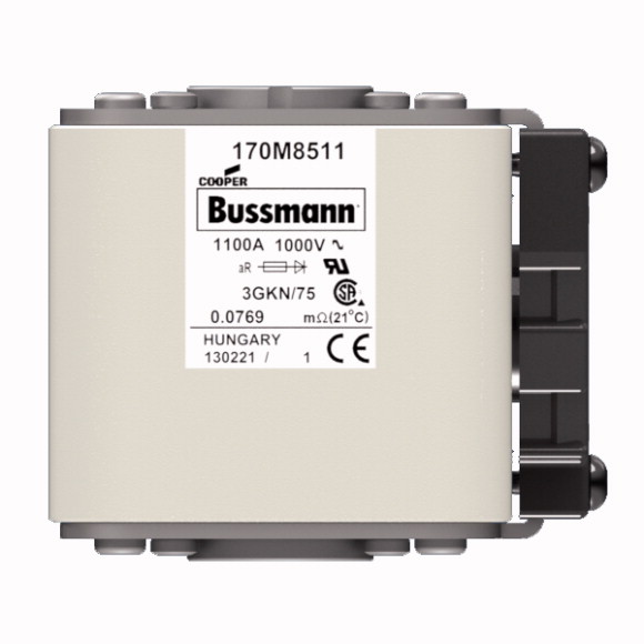 170M8511 Быстрый предохранитель 1100A 1000V 3GKN/75 AR UR