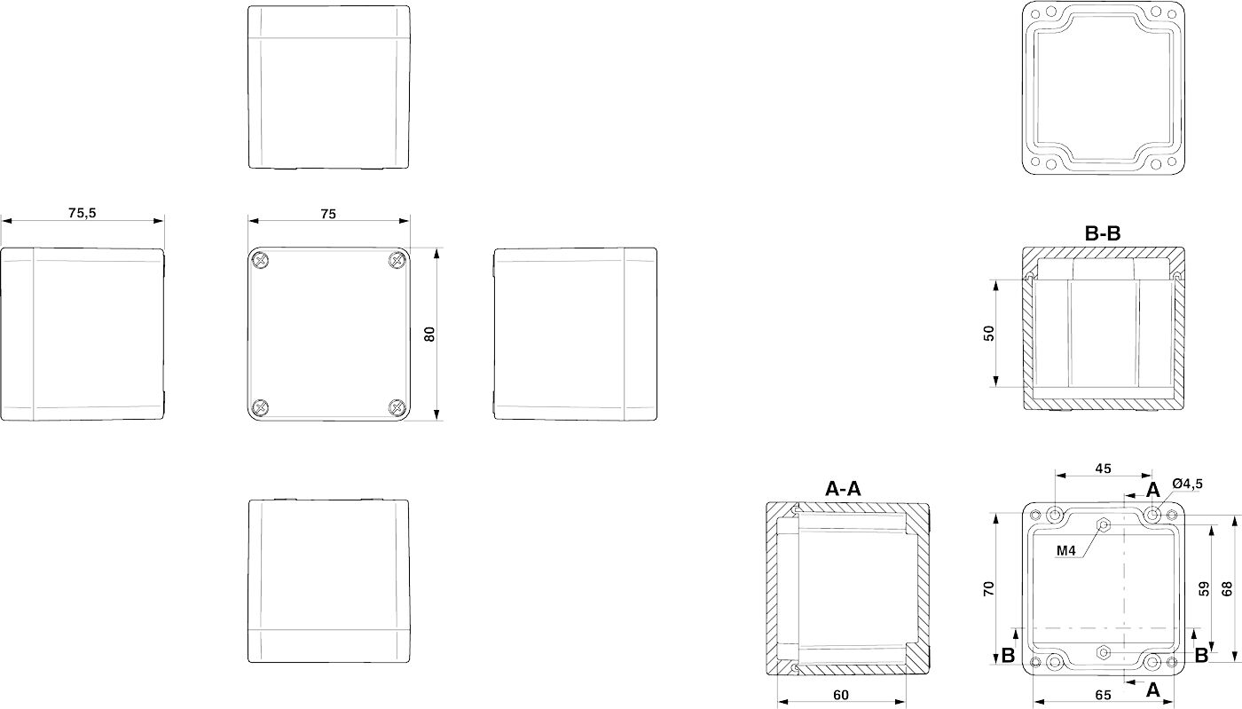 Phoenix contact 899338 E PE A 75X80X75 Клеммная коробка