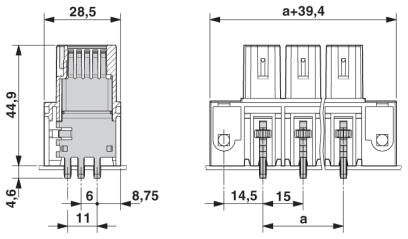 Phoenix contact 1793574 IPCV 35 HC/ 4-GF-15,00 Разъем печатной платы
