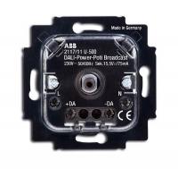 Механизм светорегулятора Busch-Dimmer, для светильников DALI, поворотный, со встроенным сетевым блоком питания, 75 мА, до 37 рабочих устройств,для скрытой установки