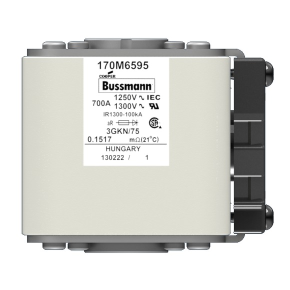 170M6595 Быстрый предохранитель 700A 1250V 3GKN/75 AR CU