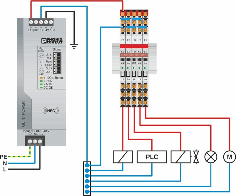 Phoenix contact 2908261 PTCB E1 24DC/1-4A NO Электронный защитный выключатель
