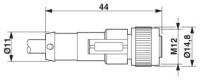 Phoenix contact 1406427 SAC-8P-20,0-540/M12FS YE Кабель для датчика / исполнительного элемента
