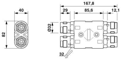 Phoenix contact 1411426 QPD H 4PE6,0 BK H-разветвитель