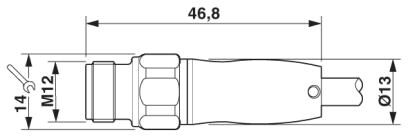Phoenix contact 1403992 SAC-4P-M12MS/1,5-600/FS SH HD Кабель для датчика / исполнительного элемента