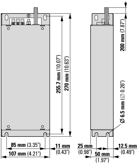 174605 Фильтр радиопомех, 1~ , 480 В, 12A (DX-EMC34-011-FS2-L)