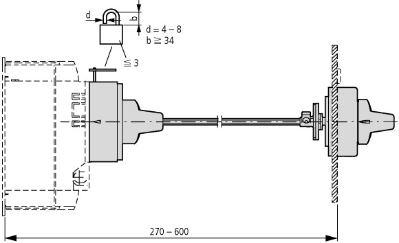 266628 Главный монтажный комплект переключатель , ручка черный, NZM 3 (NZM3-XHB)