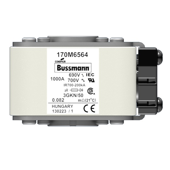 170M6564 Быстрый предохранитель 1000A 690V 3GKN/50 AR UC