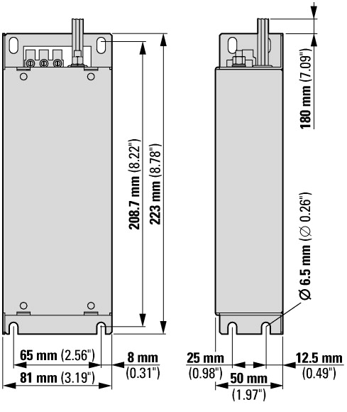 174604 Фильтр радиопомех, 1~ , 480 В, 8A (DX-EMC34-008-FS1-L)