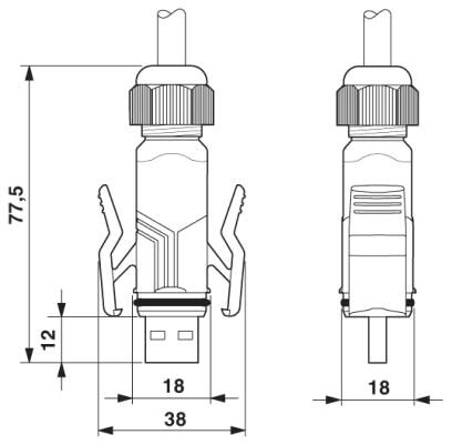 Phoenix contact 1655768 VS-04-2X2X26C7/7-67A/OE/5,0 Патч-кабель