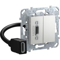 Schneider Electric MGU5.430.30ZD UNICA TOP РОЗЕТКА HDMI, АЛЮМИНИЙ