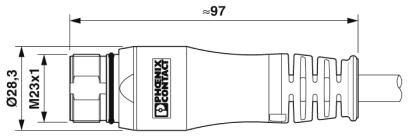 Phoenix contact 1619293 K-12-M23 M9/5,0-E00/M23 F8 Штекерный разъем, пластиковая заливка с обеих сторон