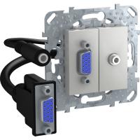 Schneider Electric MGU5.932.30ZD UNICA TOP РОЗЕТКА HD15+Minijack, АЛЮМИНИЙ
