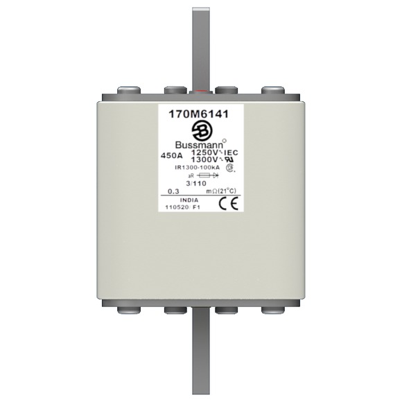 170M6141 Быстрый предохранитель 450A 1250V 3/110 AR CU
