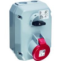 ABB 2CMA167993R1000 Розетка металл. с выключателем и механической блокировкой 332MM6, 32A, 3P+E, IP44, 6ч