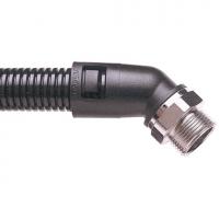 ABB 7TCA296000R1295 Фитинг AL, 45°, поворотный, нейлон/никелированная латунь, черный, резьба PG48, Ø54, AL54/PG48/S45/BL, 2 шт.