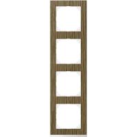 Schneider Electric MTN4040-3674 MERTEN M-Pure Decor РАМКА 4 поста, ДУБ/БРИЛЛИАНТОВЫЙ БЕЛЫЙ, SM