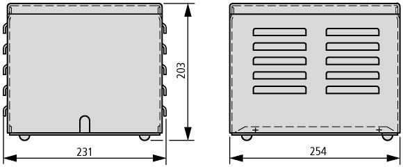226100 Оболочка для трансформатора, IP23, ГхВхШ = 254x203x231 мм (+IP23/4)