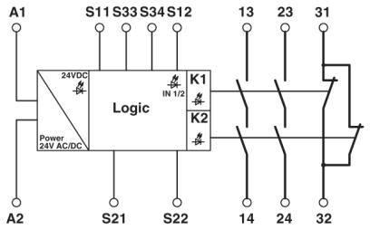 Phoenix contact 2963718 PSR-SCP- 24UC/ESM4/2X1/1X2 Реле безопасности