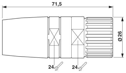 Phoenix contact 1667905 TGGM/CDIO/17-BU Кабельный соединитель