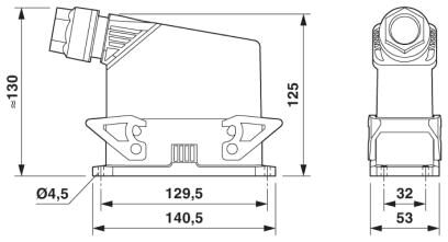 Phoenix contact 1407713 HC-EVO-B24PT-BWD-HH-M32-PLRBK Комплект вставных соединителей