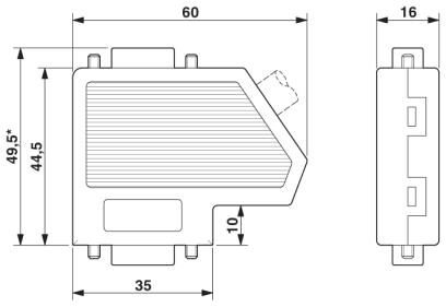 Phoenix contact 2744403 SUBCON-PLUS-PROFIB/PG Шинный штекер D-SUB