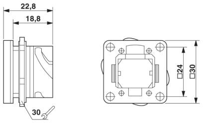 Phoenix contact 1419184 VS-V1-F-RJ45-MNNA-1-C-S-JJ-S Комплект монтажной рамы