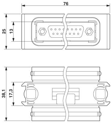 Phoenix contact 1689679 VS-25-KU-BU/BU Сопрягающее устройство D-SUB