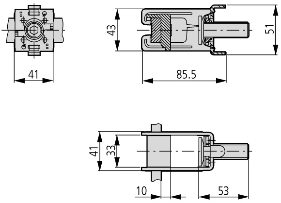 107197 Клемма с захватом, для 20x5 - 30x10 (AKS-CU-BAND)