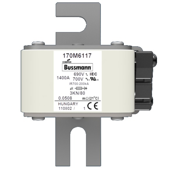 170M6117 Быстрый предохранитель 1400A 690V 3KN/80 AR UC