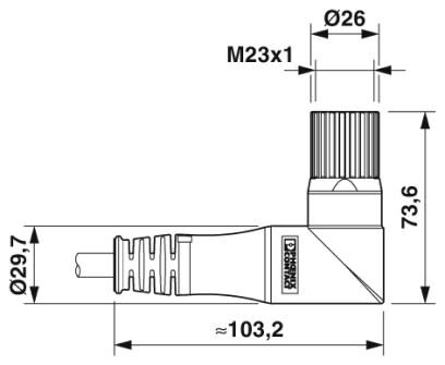 Phoenix contact 1619285 K-12 - OE/2,0-E00/M23 FK Кабельный штекер, пластиковая заливка