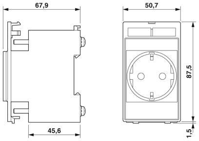 Phoenix contact 1656518 VS-SI-SD-DE-G Вставка розетки
