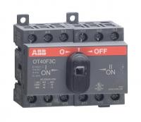 OT40F3С ABB Реверсивный рубильник до 40А 3х-полюсный для установки на DIN-рейку или монтажную плату (с резерв. ручкой)