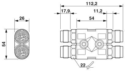 Phoenix contact 1414717 QPD H 3PE1,5 BK H-разветвитель