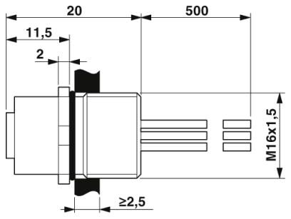 Phoenix contact 1405242 SACC-E-M12FS-12CON-M16/0,5 VA Встраиваемые разъемы