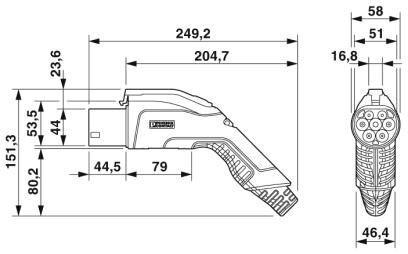 Phoenix contact 1623517 EV-GBG3JK-3AC16A-5,0M2,5ESBK01 Зарядный кабель AC